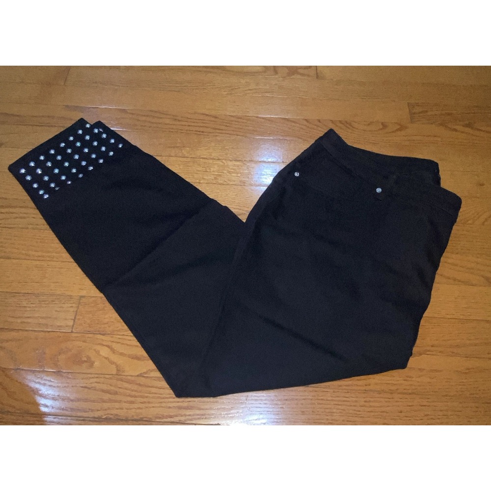 Ashley Stewart‎ Studded Black Pants Size 22 NWT